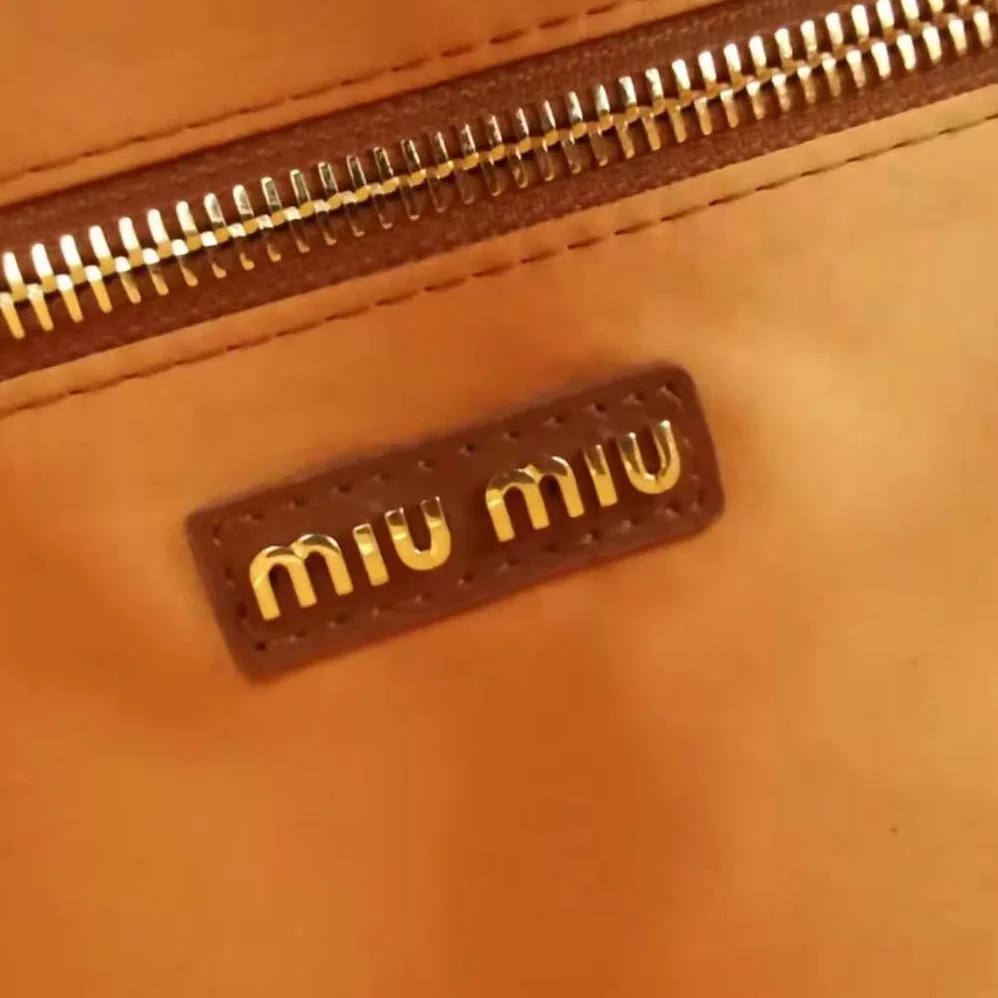 Miu Miu Leather Top-Handle Bag for Women in Brown