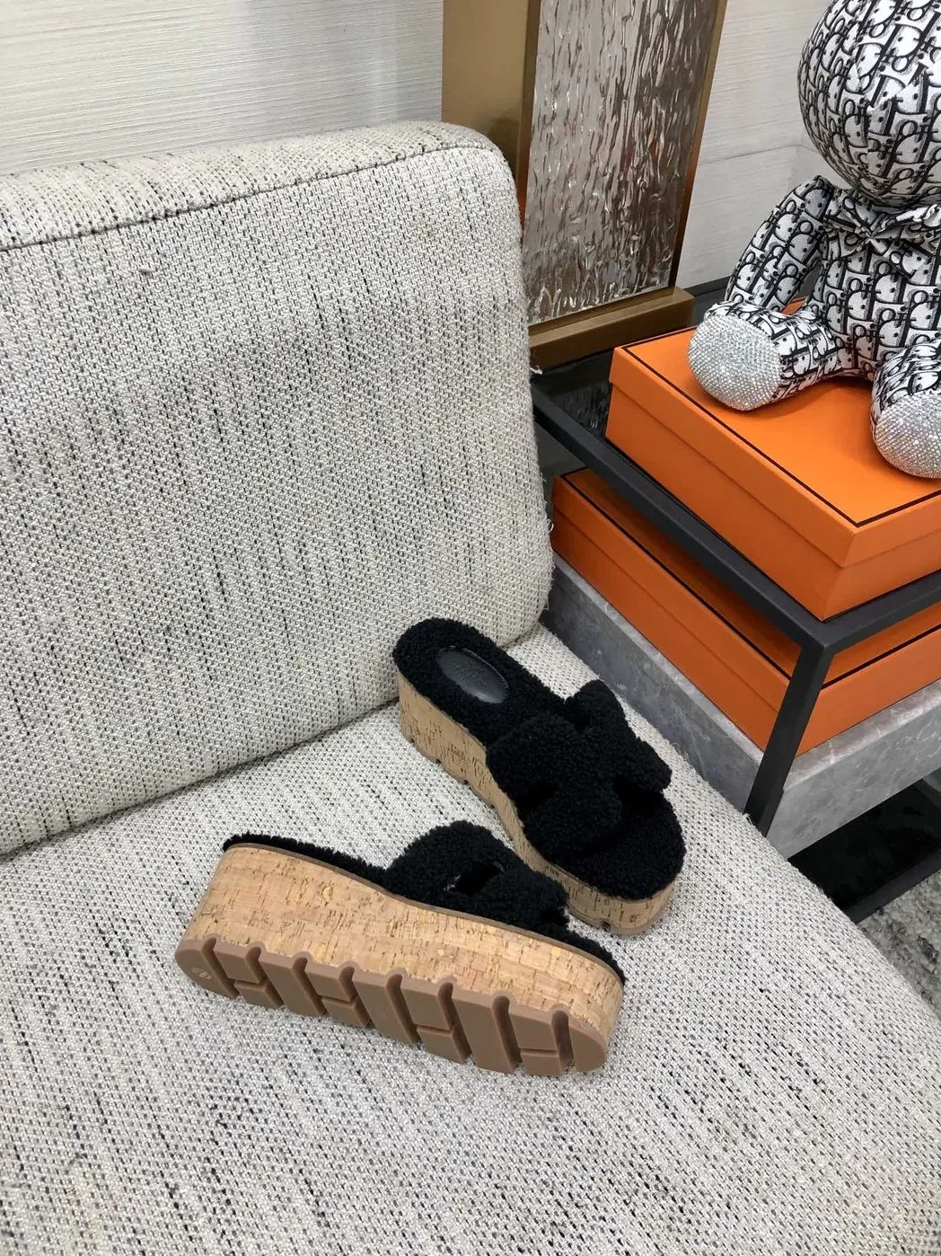 Hermes Figari Sandal Black Hermes Figari Sandal Black