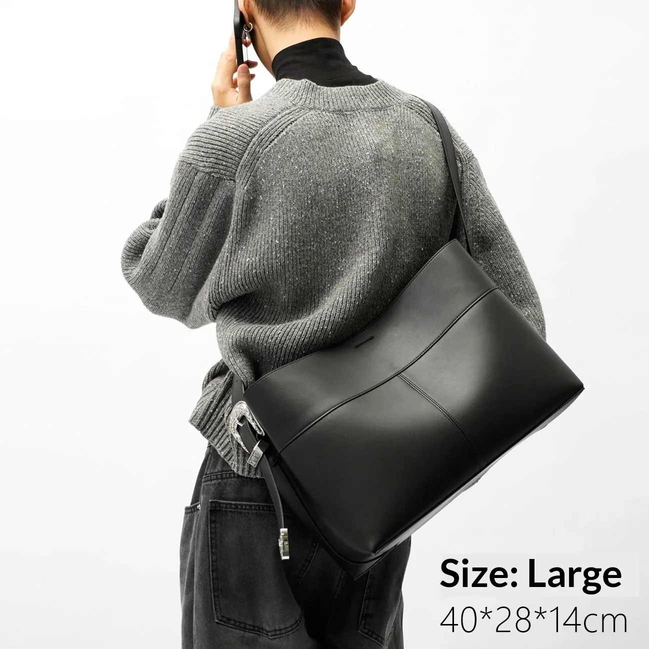 Large Silver Bag For A Niche Designer Piece for Men's