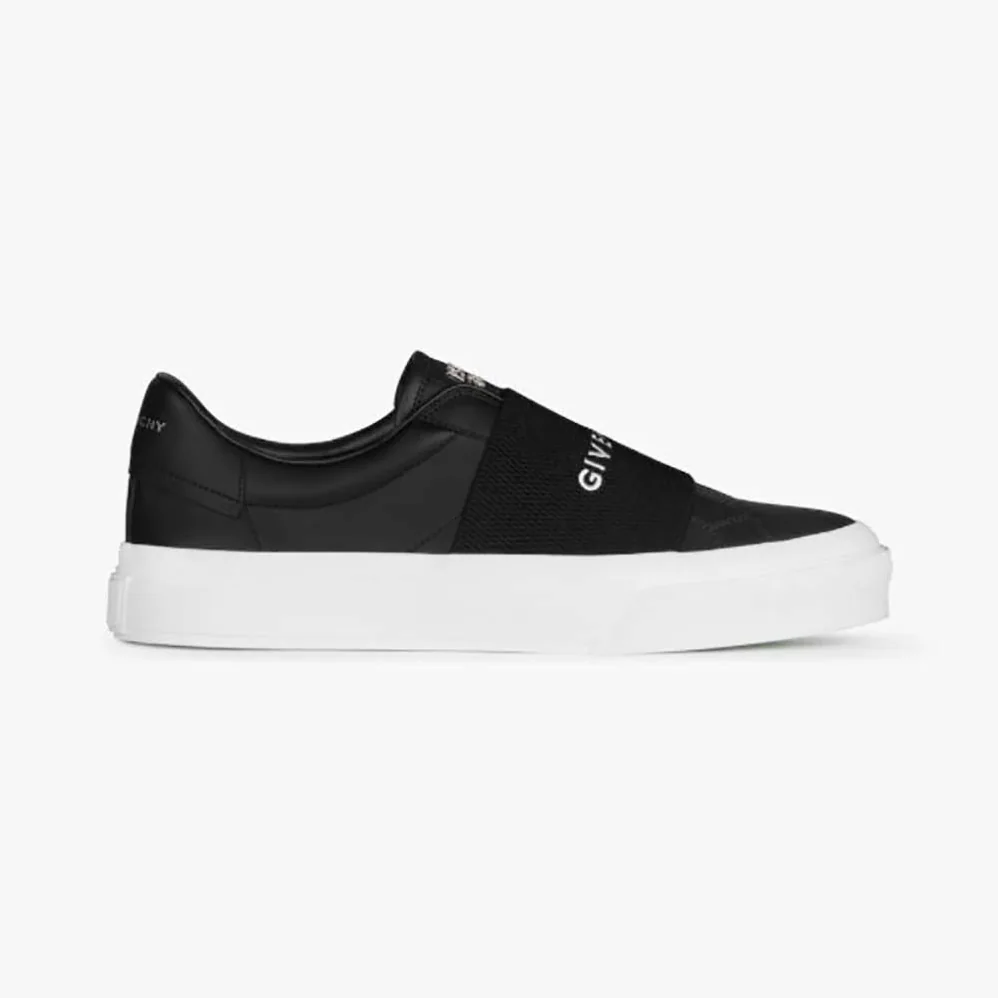Givenchy Sneakers in Leather with Givenchy Webbing for Women in Black Givenchy Sneakers in Leather with Givenchy Webbing for Women in Black