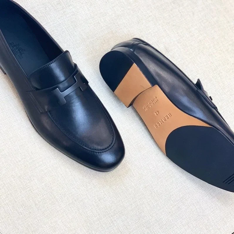 Hermes Paris Loafers Navy Hermes Paris Loafers Navy
