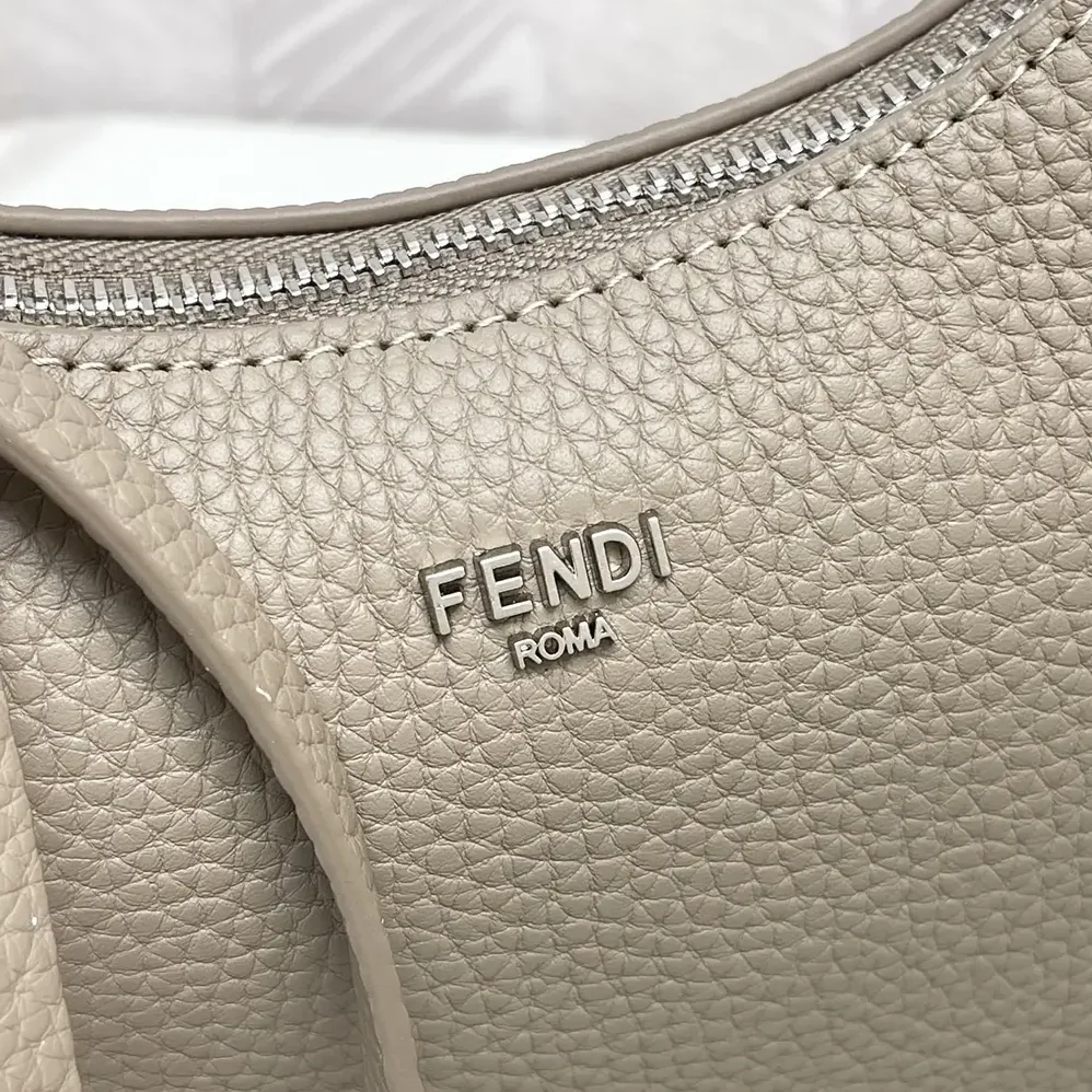 Fendi Mini Fendessence Small Dove Gray Selleria Bag with 264 Hand for Women in sewn Topstitches Fendi Mini Fendessence Small Dove Gray Selleria Bag with 264 Hand for Women in sewn Topstitches