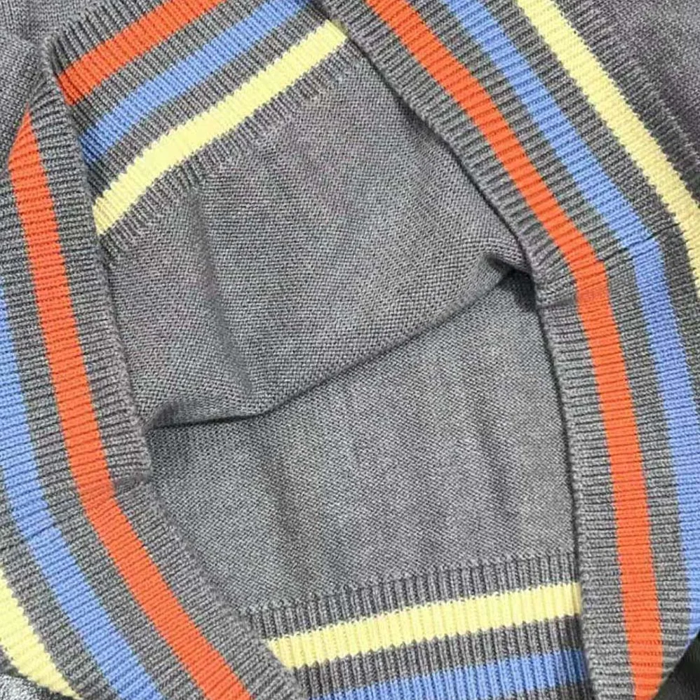 Dior Sweater Gray Wool and Cashmere Intarsia for Men Dior Sweater Gray Wool and Cashmere Intarsia for Men