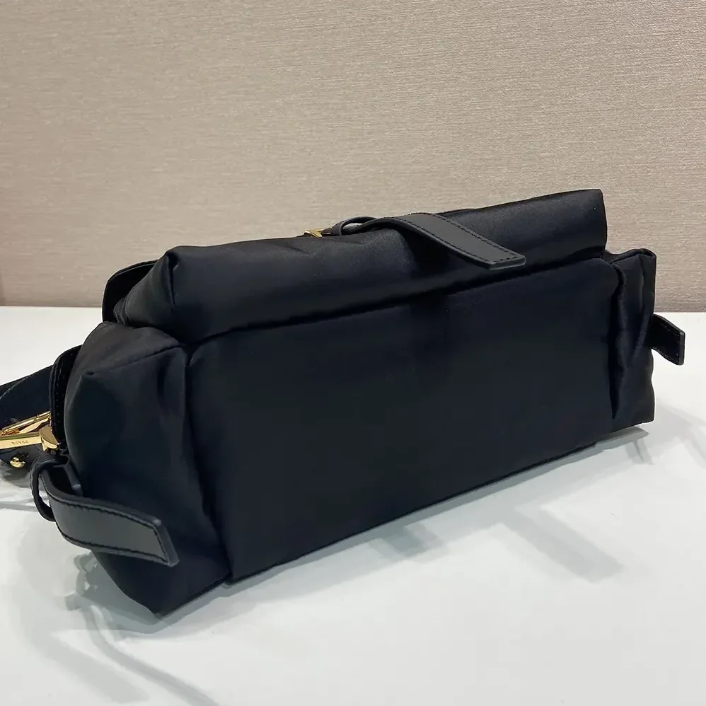 Prada Explore Large Re-Nylon Shoulder Bag With Flap for Women in Black
