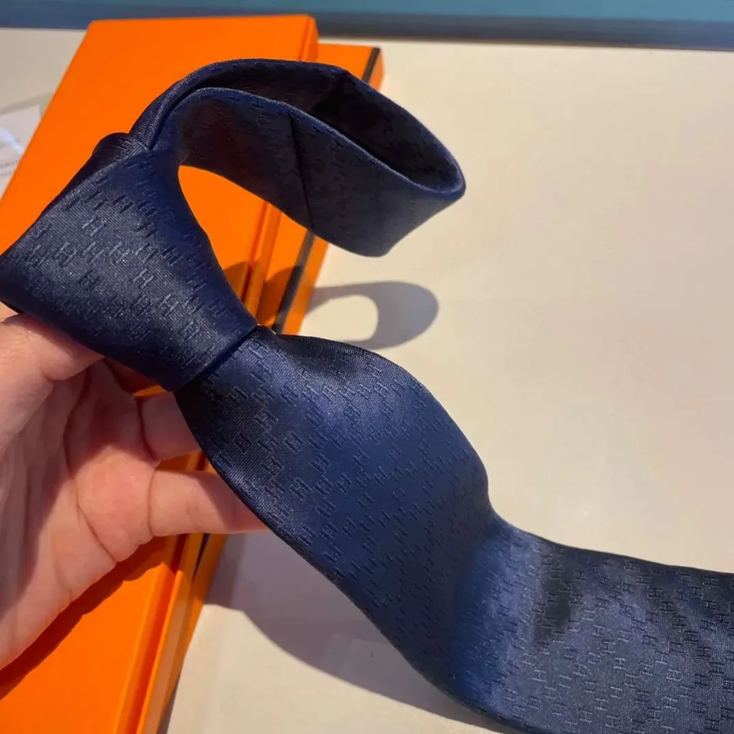 Hermes Faconnee H Tie Navy Blue Hermes Faconnee H Tie Navy Blue