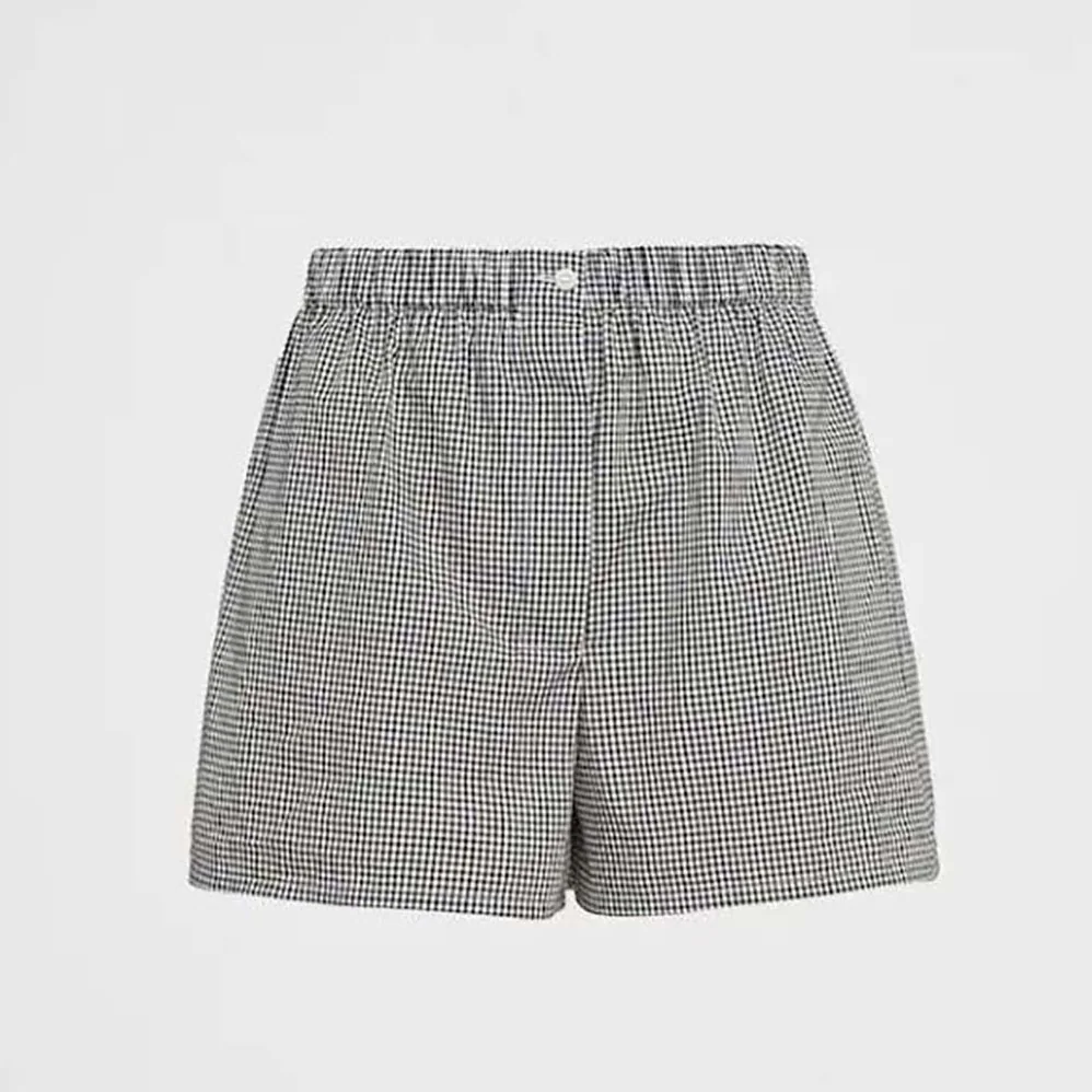 Prada Gingham Check Shorts for Women Prada Gingham Check Shorts for Women