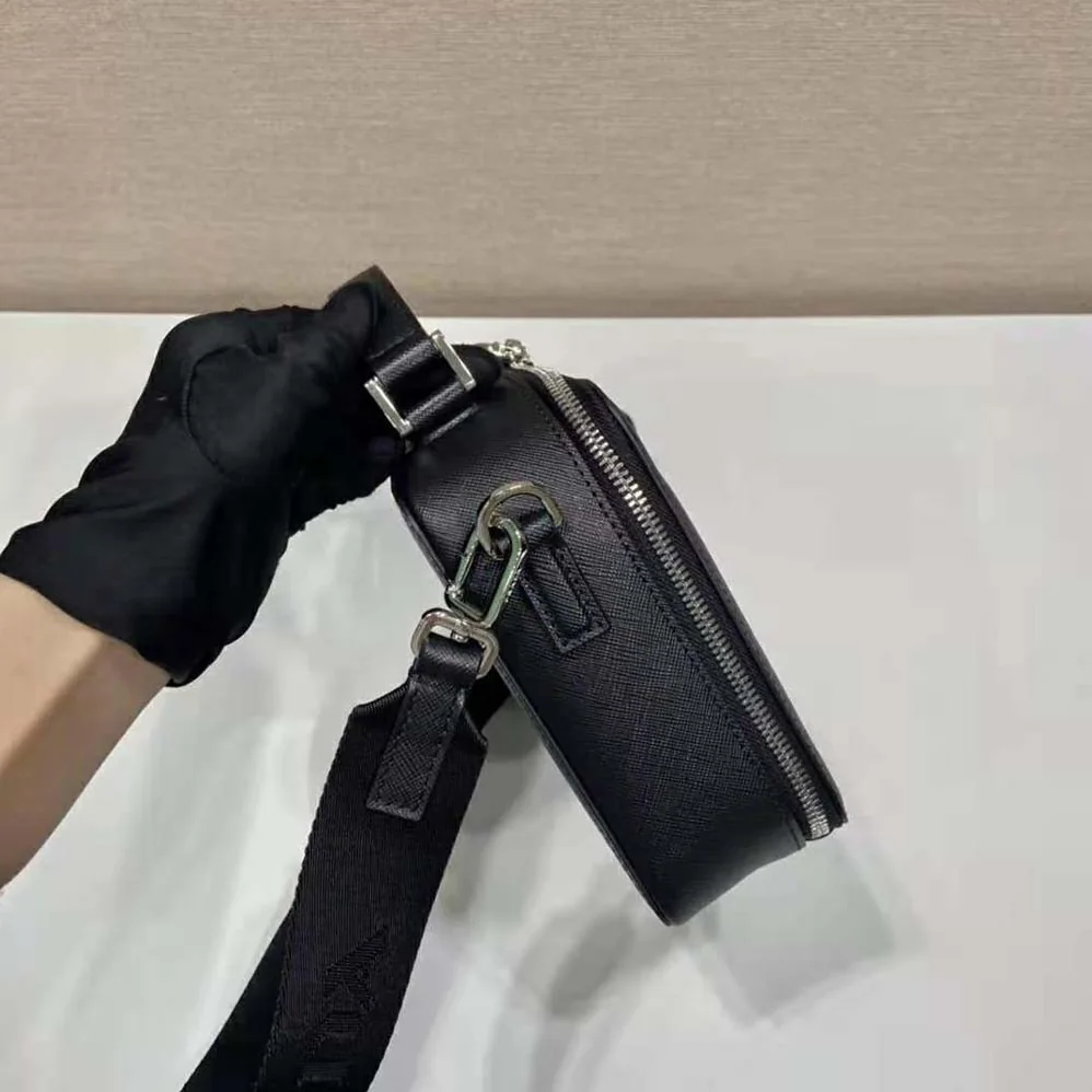 Prada Brique Saffiano Leather Bag for Men in Black Prada Brique Saffiano Leather Bag for Men in Black