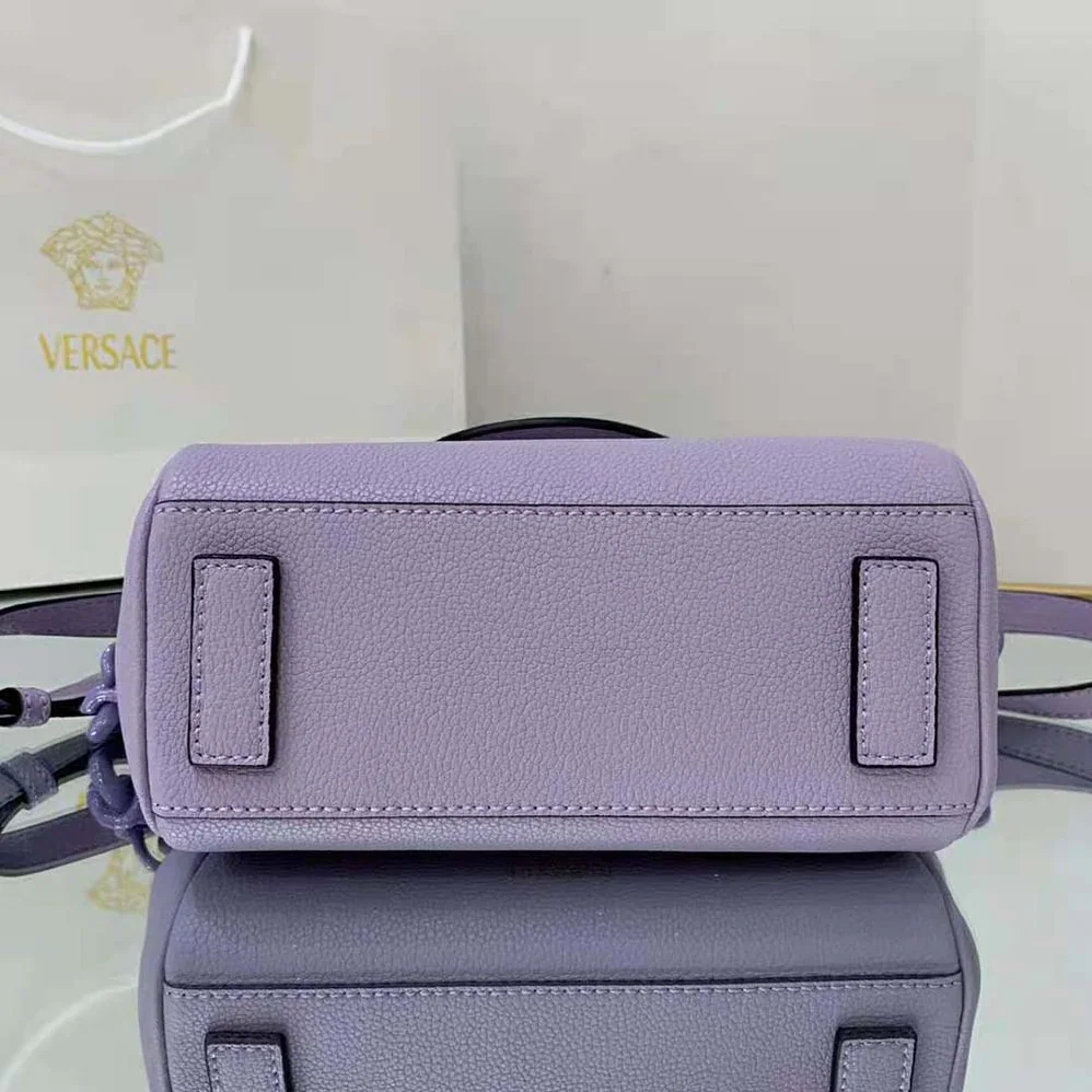 Versace La Medusa Small Handbag Crafted From Premium Leather for Women in Purple Versace La Medusa Small Handbag Crafted From Premium Leather for Women in Purple