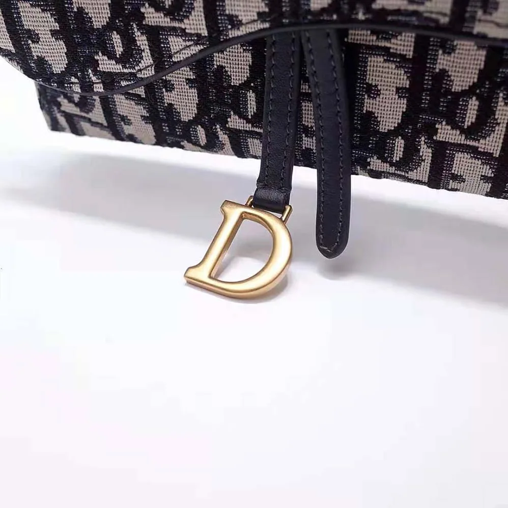 Dior Saddle Wallet Blue Dior Oblique Jacquard for Women
