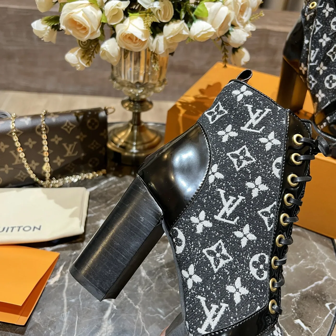 Louis Vuitton Star Trail Ankle Boots Black for Women Louis Vuitton Star Trail Ankle Boots Black for Women