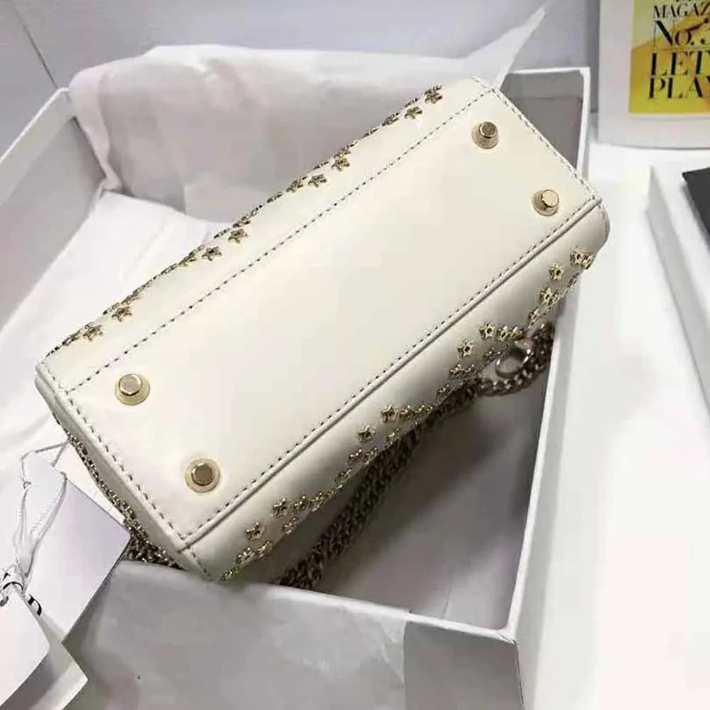 Dior Mini Lady Dior Bag Latte Lucky Star Cannage Lambskin for Women Dior Mini Lady Dior Bag Latte Lucky Star Cannage Lambskin for Women