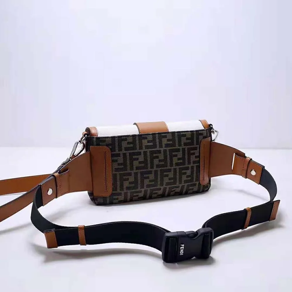 Fendi Baguette Brown Fabric Bag for Men in Brown