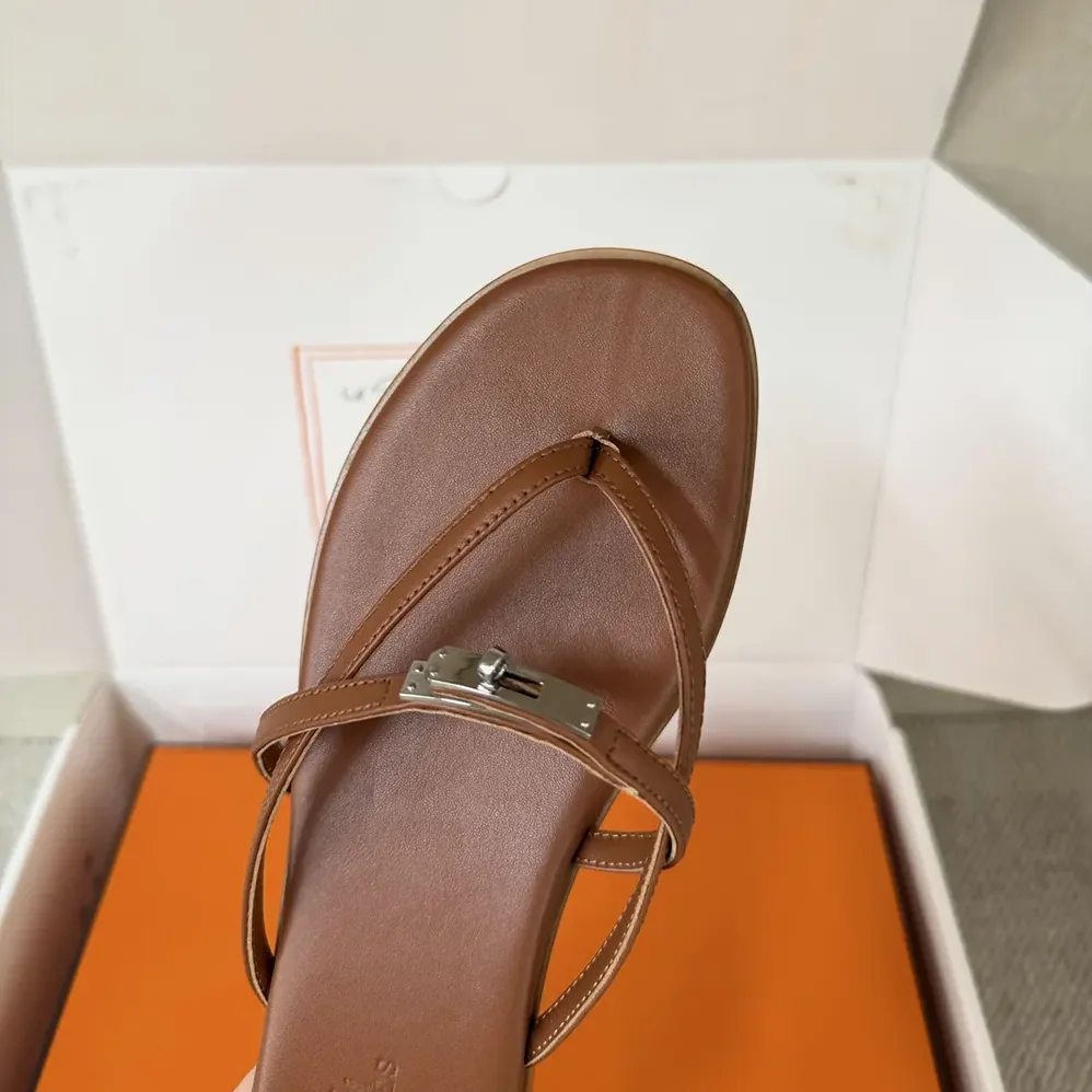 Hermes Miss Sandal in Calfskin for Women in Brown Hermes Miss Sandal in Calfskin for Women in Brown