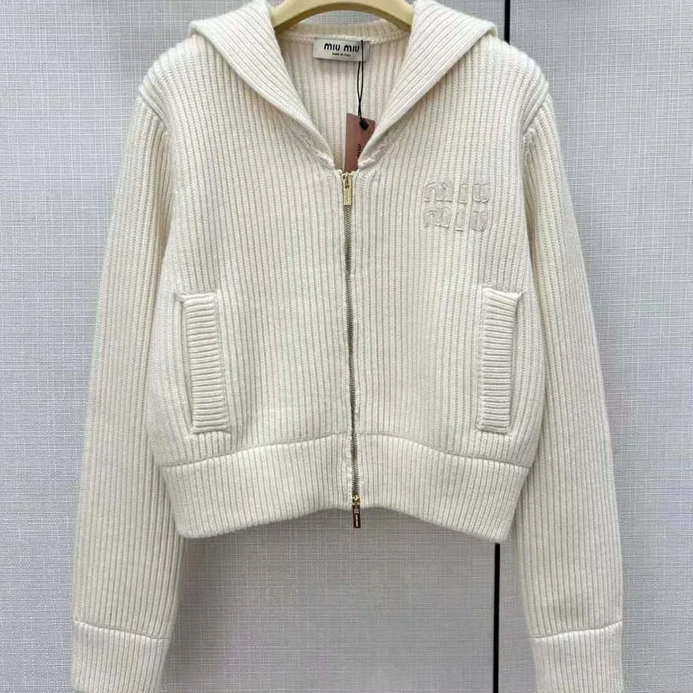 Miu Miu Wool and Cashmere Knit Cardigan-MMF846 for Women Miu Miu Wool and Cashmere Knit Cardigan-MMF846 for Women