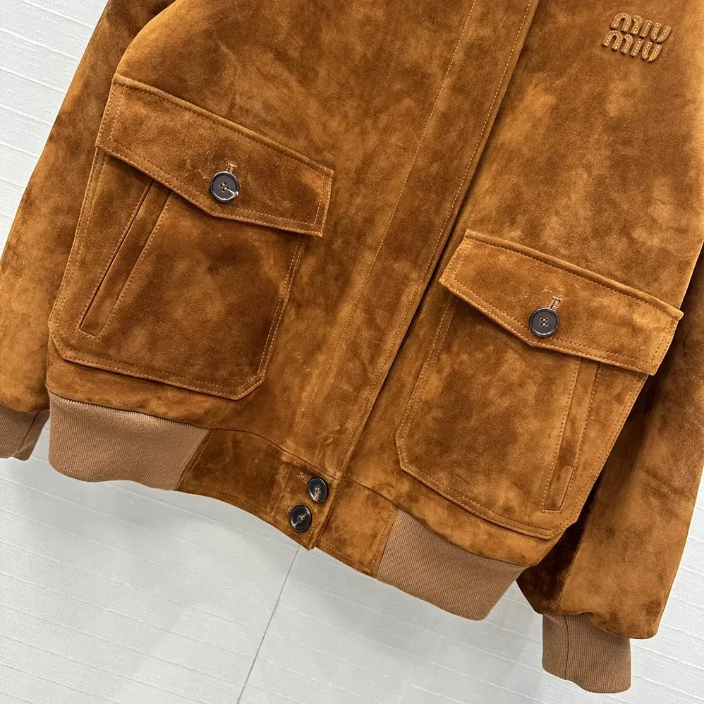 Miu Miu Suede Blouson Jacket for Women