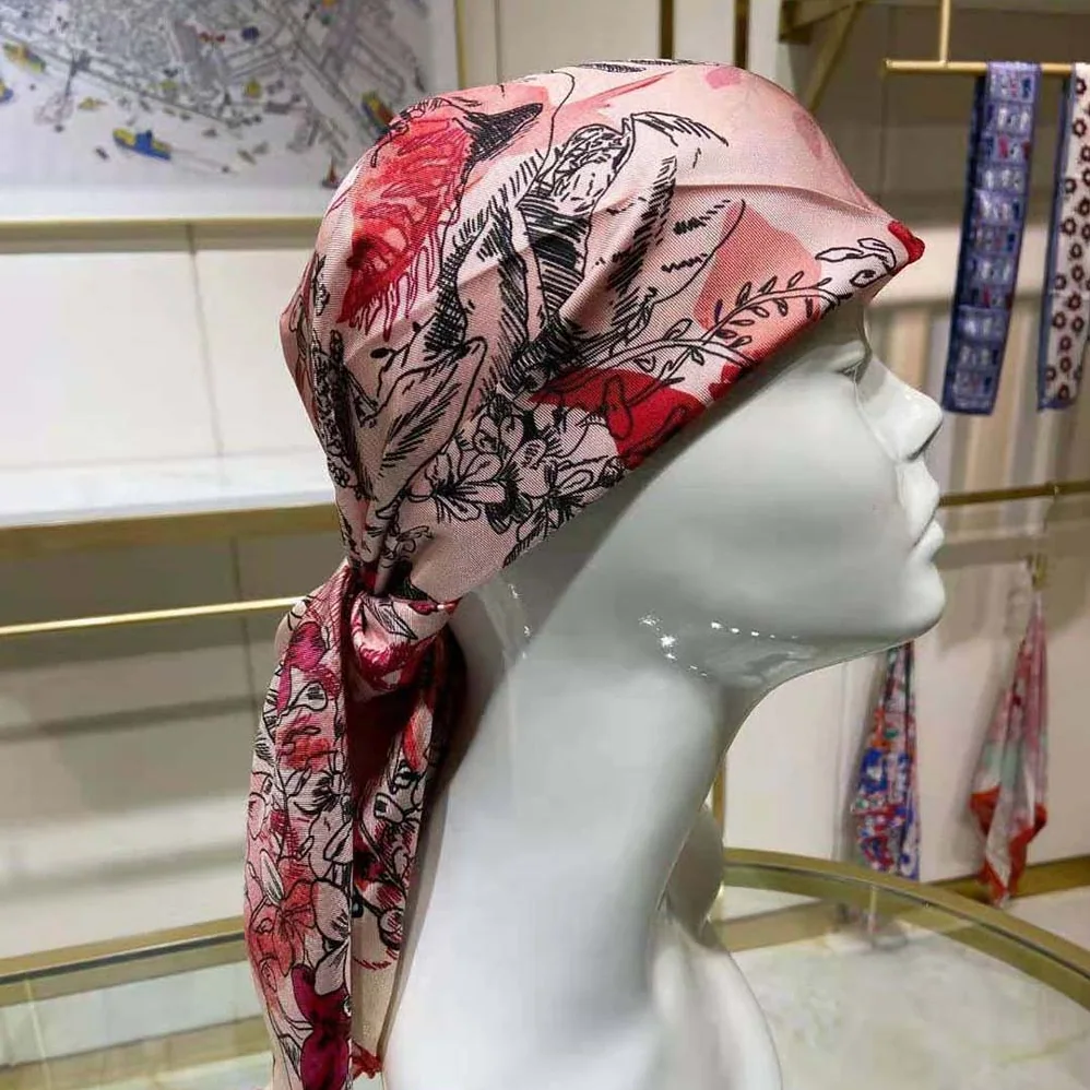 Dior Jardin Magique 70 Square Scarf Rose Des Vents Silk Twill for Women