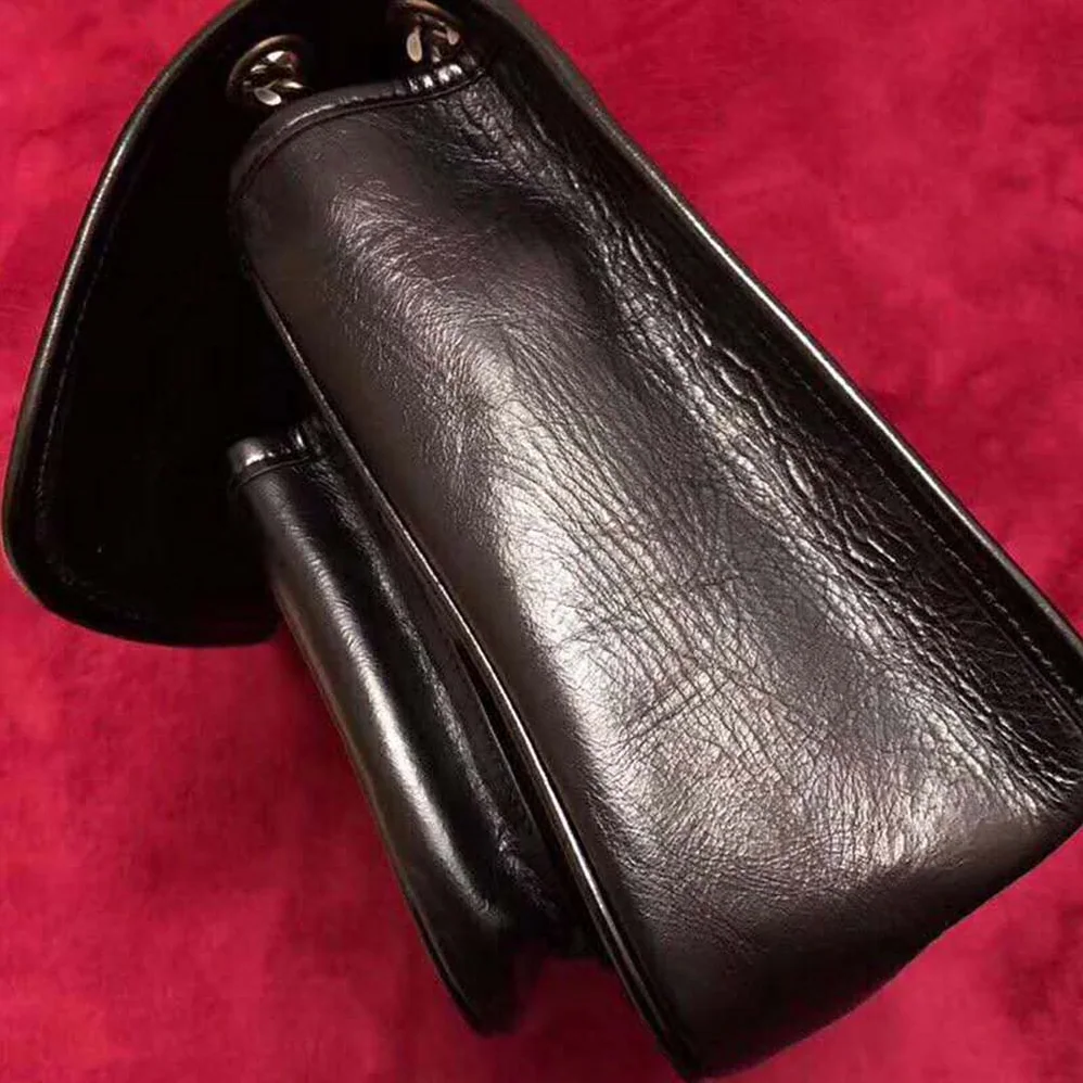 Saint Laurent YSL Niki Large in Vintage Leather for Women in Black