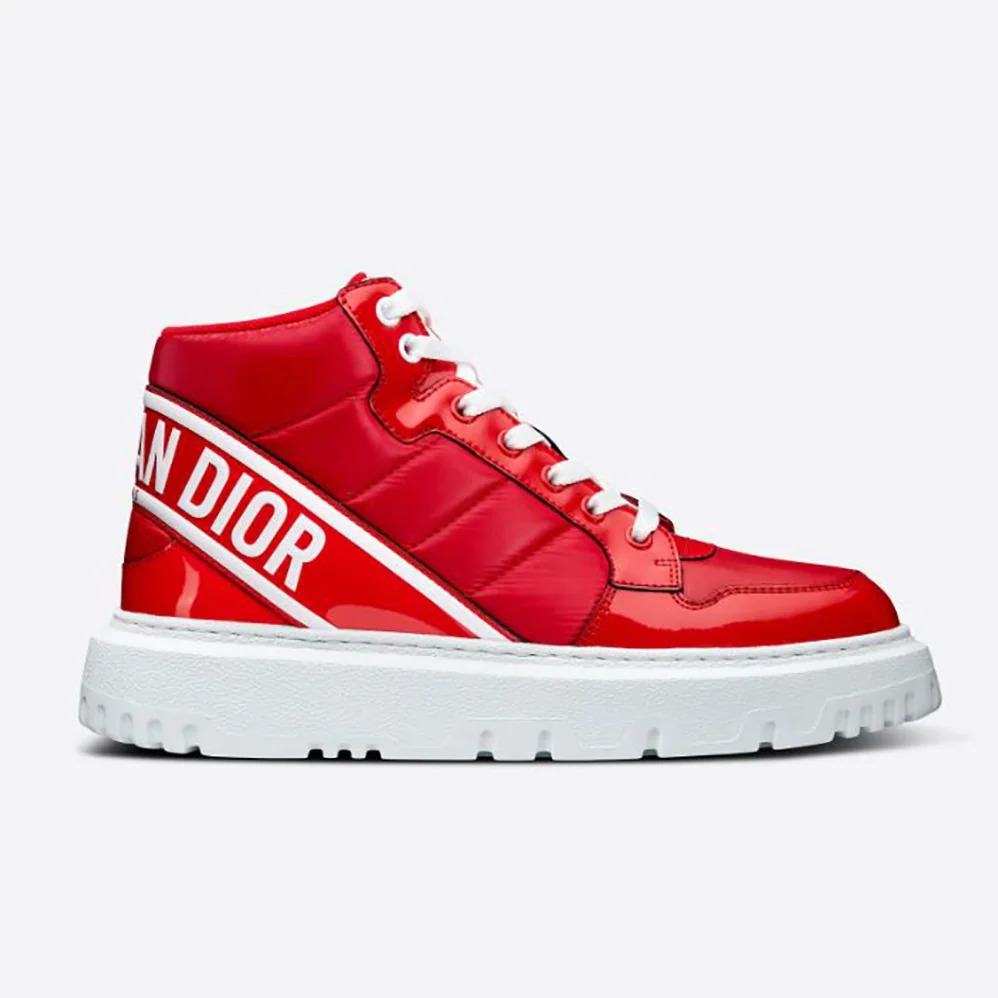 Dior D-Player Sneaker Red Quilted Nylon for Unisex Dior D-Player Sneaker Red Quilted Nylon for Unisex