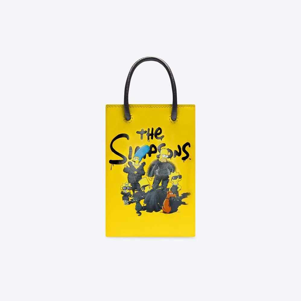Balenciaga the Simpsons Tm 20th Television Mini Shopping Bag in Shiny Box Calfskin in Yellow for Women Balenciaga the Simpsons Tm 20th Television Mini Shopping Bag in Shiny Box Calfskin in Yellow for Women