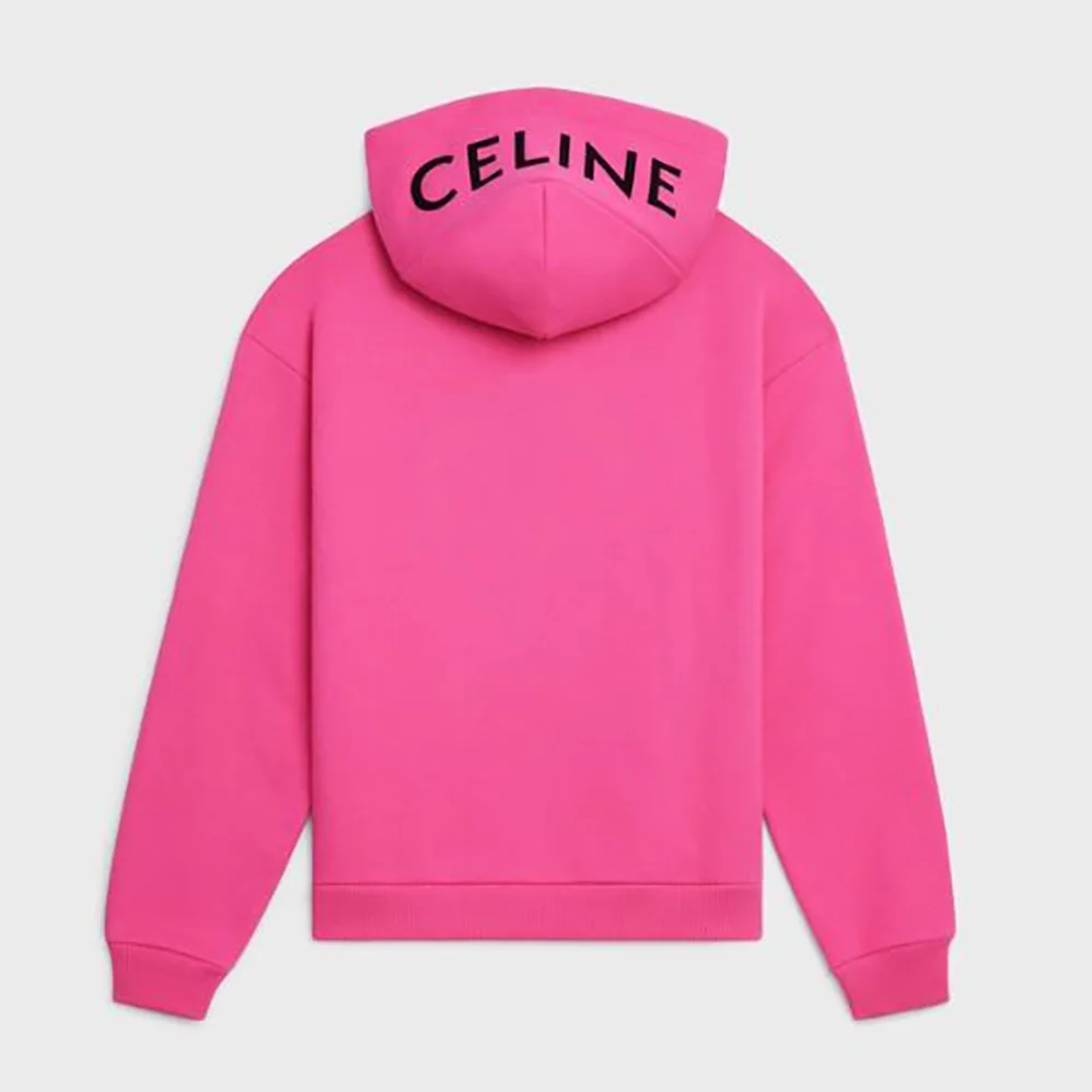 Celine Loose Sweatshirt in Cotton Fleece for Women in Pink