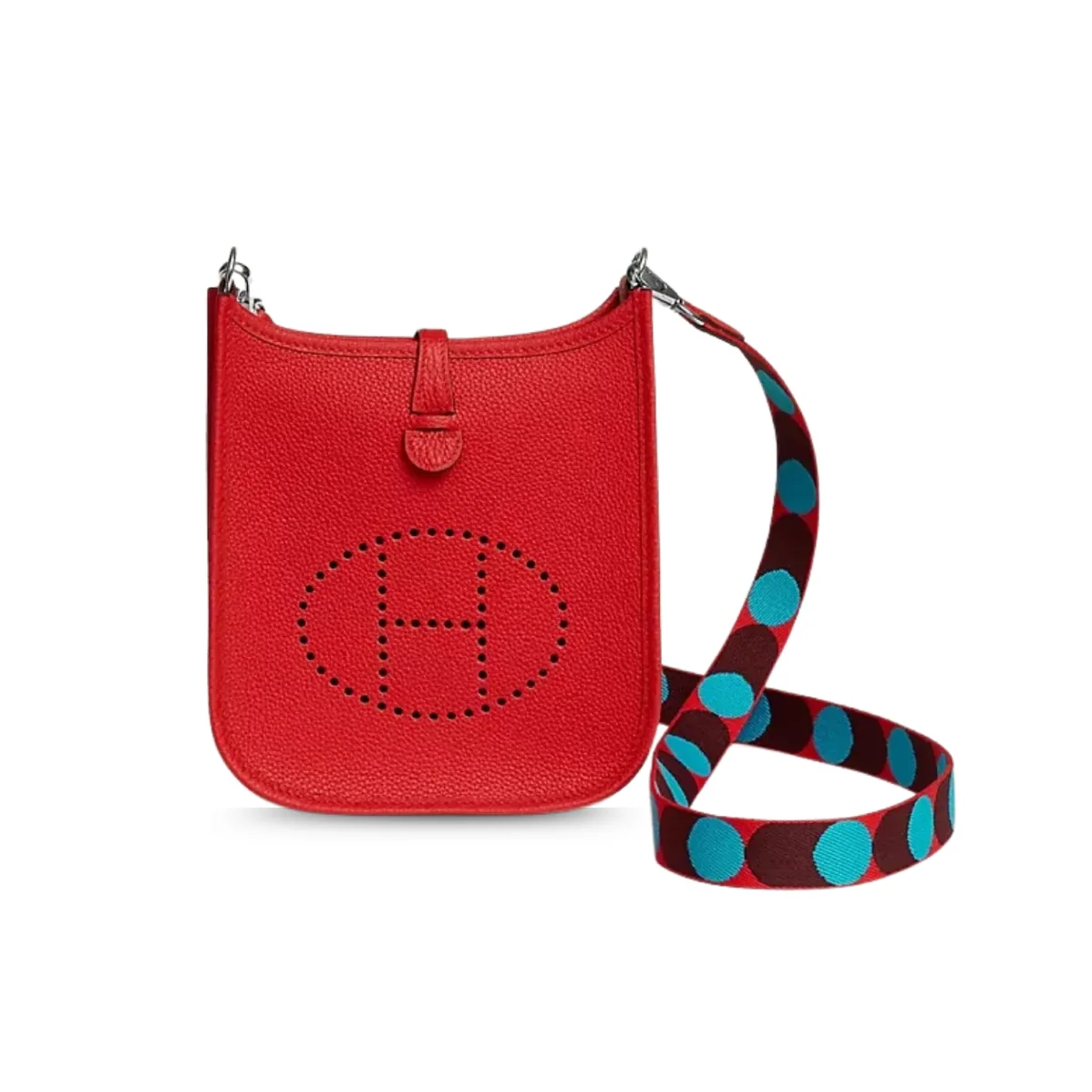 Hermes Evelyne 16 Amazone Shoulder Bag in Rouge Palladium Hardware
