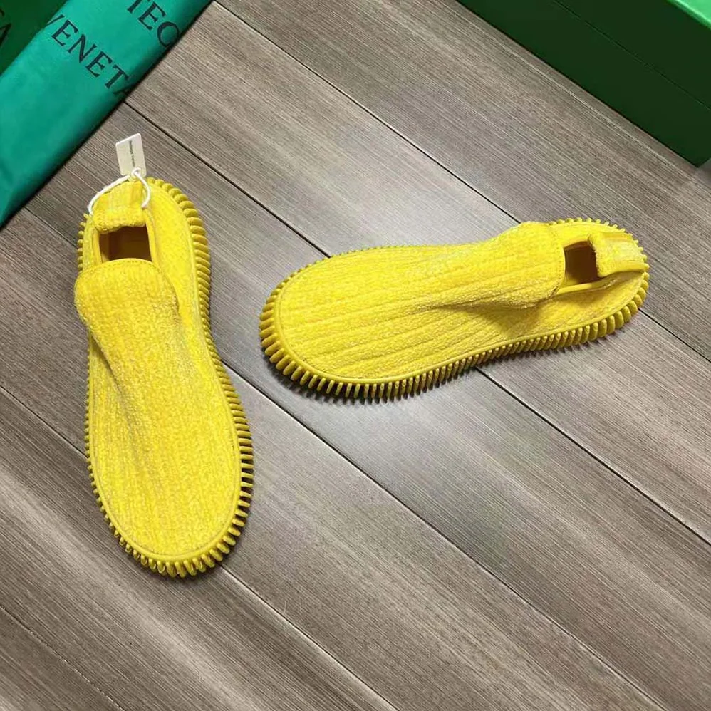 Bottega Veneta Ripple Chenille Corduroy Slip-on Sneakers for Unisex in Yellow