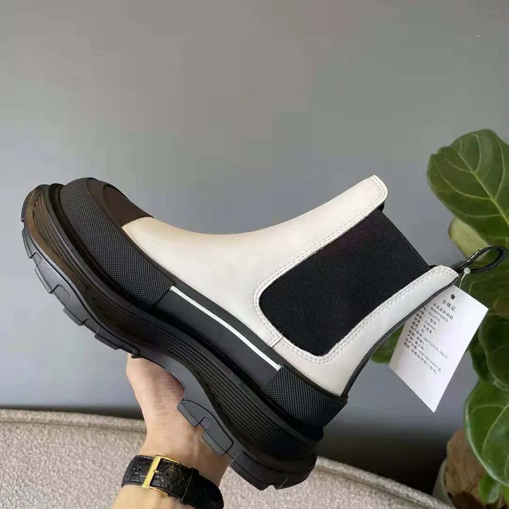 Alexander Mcqueen Tread Slick Boot for Women in Black