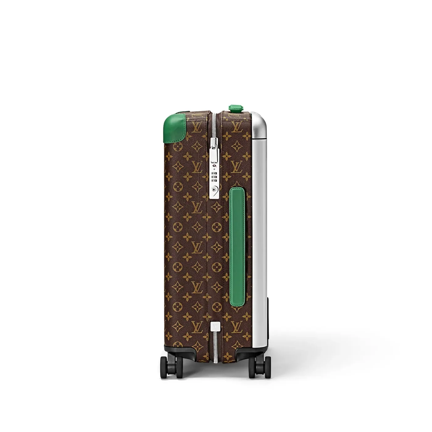 Louis Vuitton Horizon 55 Suitcase in Brown/ Green Silver Hardware Louis Vuitton Horizon 55 Suitcase in Brown/ Green Silver Hardware