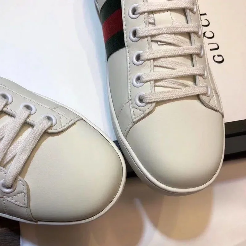 Gucci Ace Sneakers Calfskin Leather Spring/Summer 2020 Collection, White Gucci Ace Sneakers Calfskin Leather Spring/Summer 2020 Collection, White