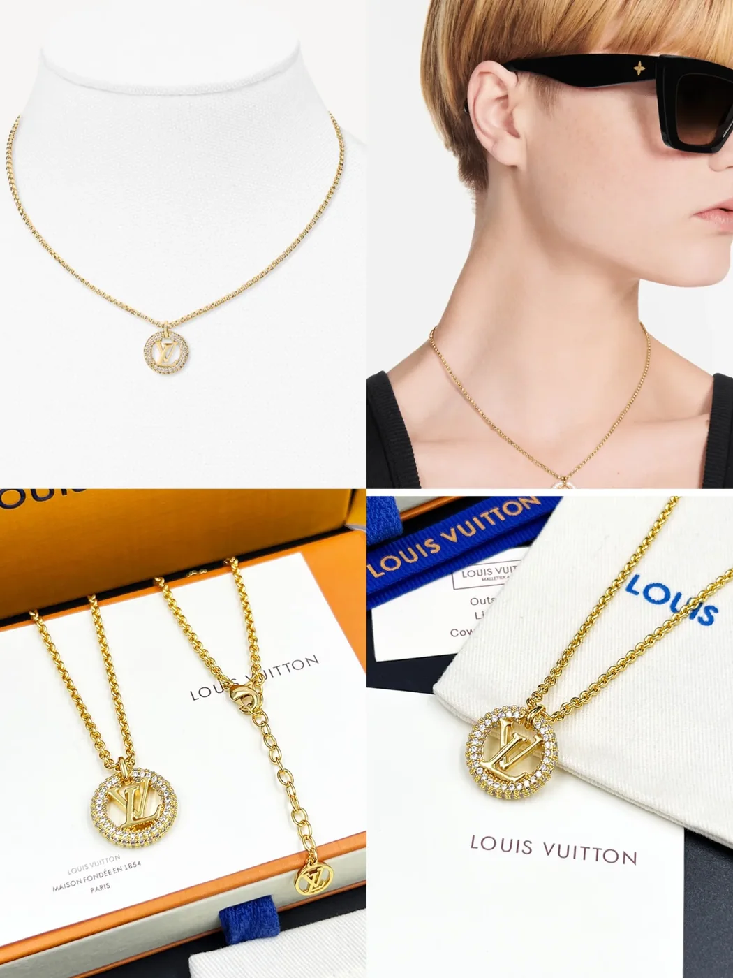 Louis Vuitton Louise By Night Necklace Gold Louis Vuitton Louise By Night Necklace Gold