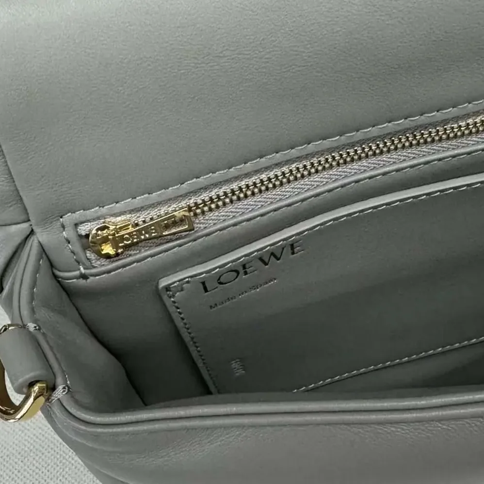 Loewe Mini Puffer Goya in Pleated Shiny Nappa Lambskin for Women