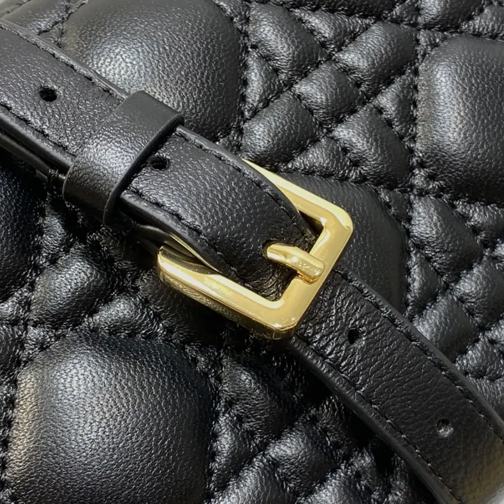 Dior Jolie Mini Bag Black Cannage Lambskin for Women
