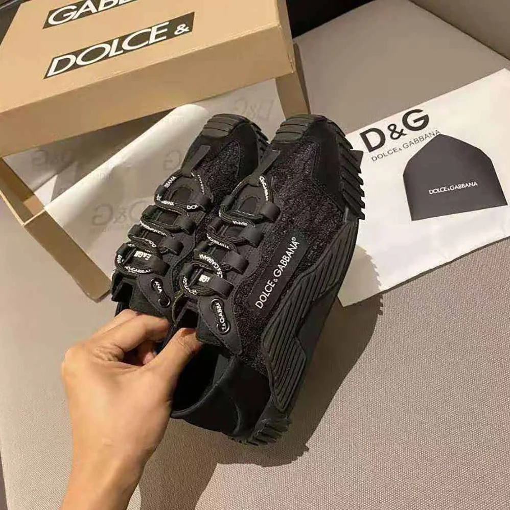 Dolce Gabbana D&G Ns1 Slip on Sneakers in Mixed Materials for Women Dolce Gabbana D&G Ns1 Slip on Sneakers in Mixed Materials for Women