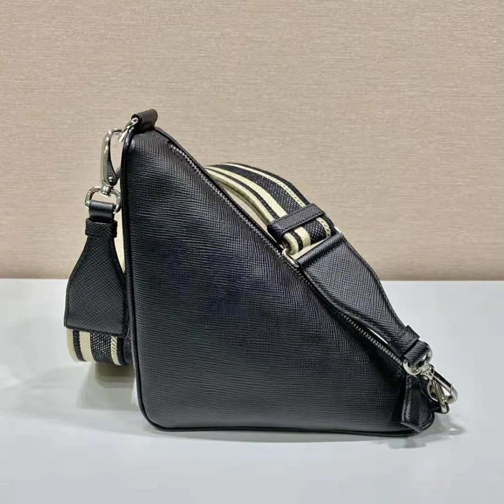 Prada Saffiano Prada Triangle Bag for Women in Black