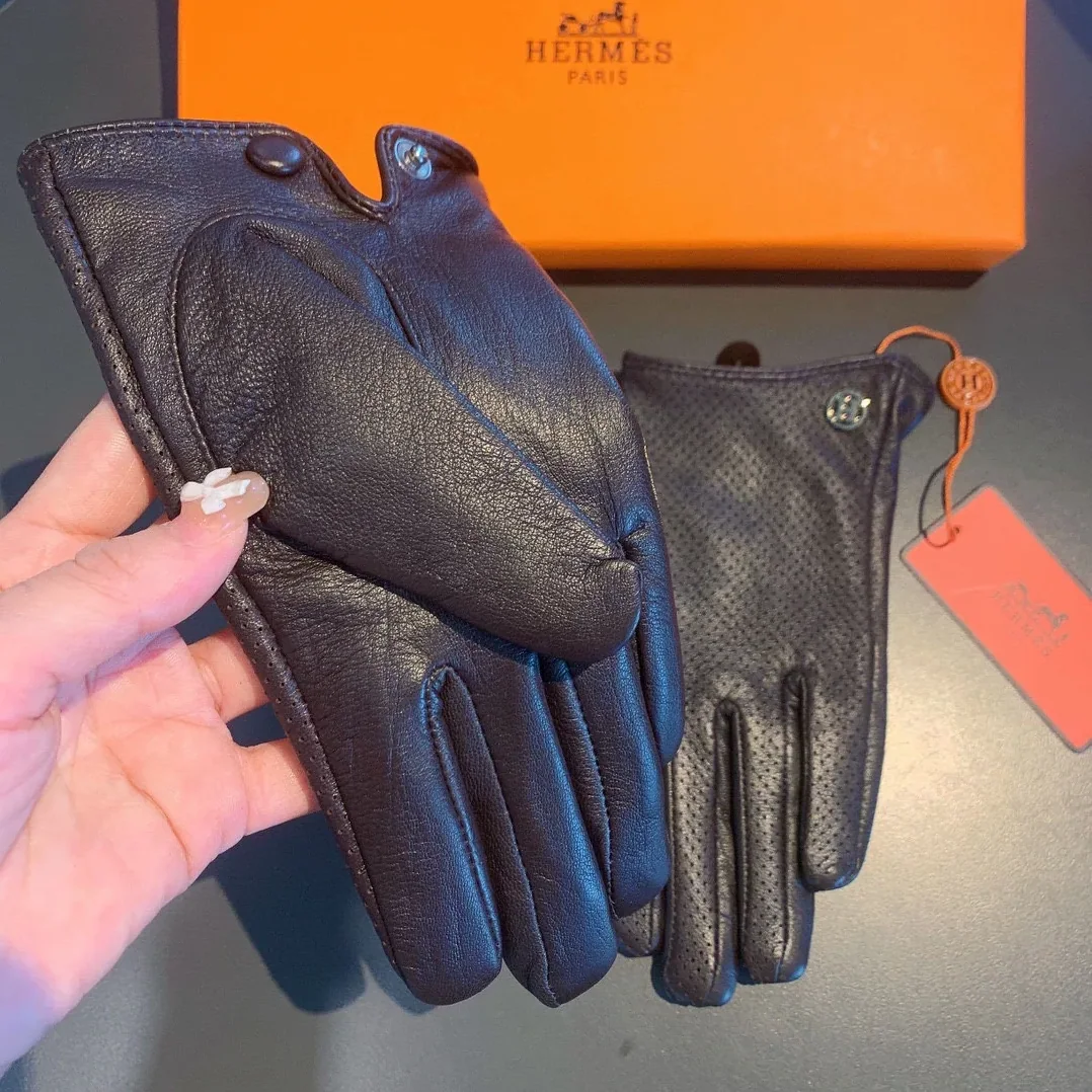 Hermes Soya Gloves In Dark Purple Hermes Soya Gloves In Dark Purple