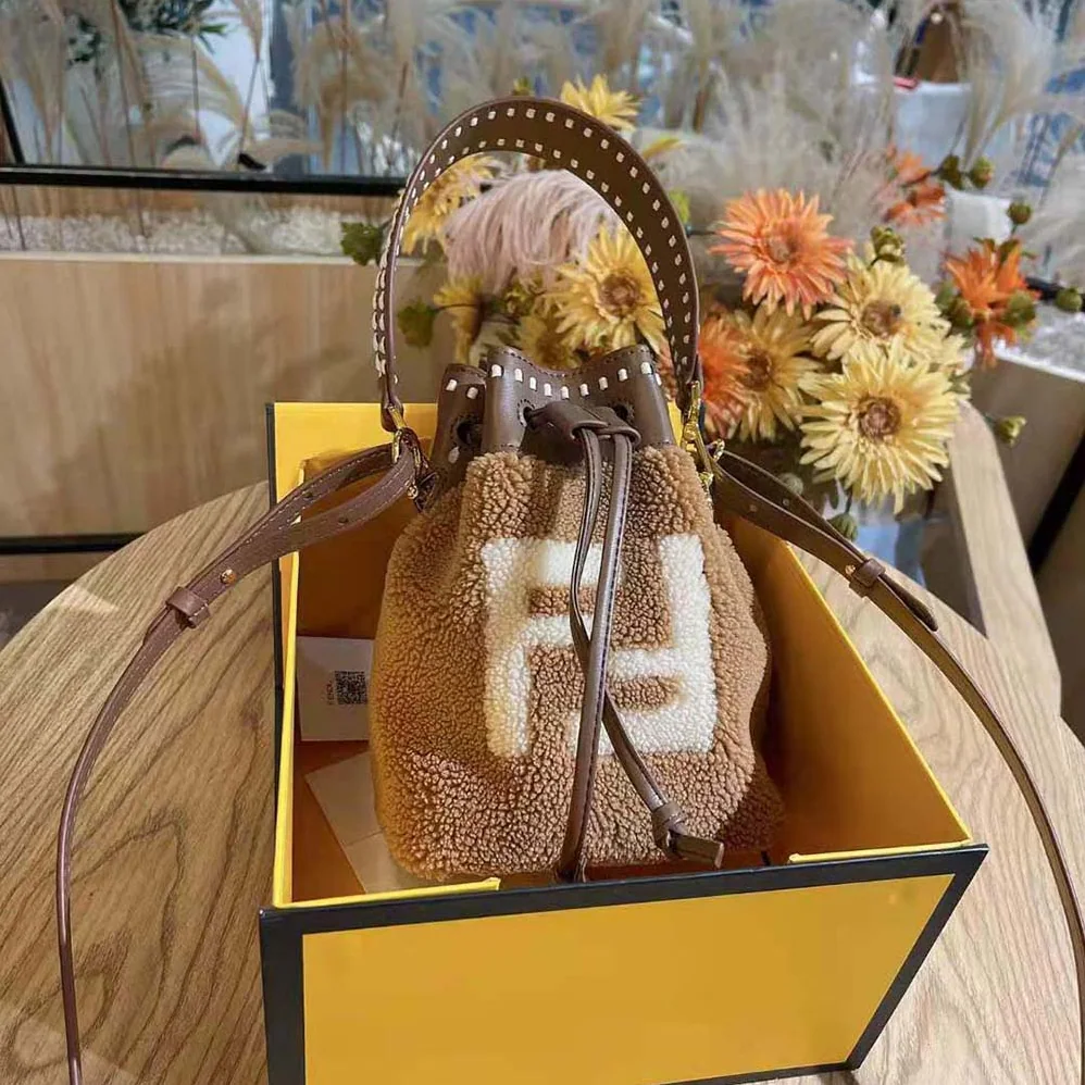 Fendi Mon Tresor Mini for Women in Bag in Brown Sheepskin Fendi Mon Tresor Mini for Women in Bag in Brown Sheepskin