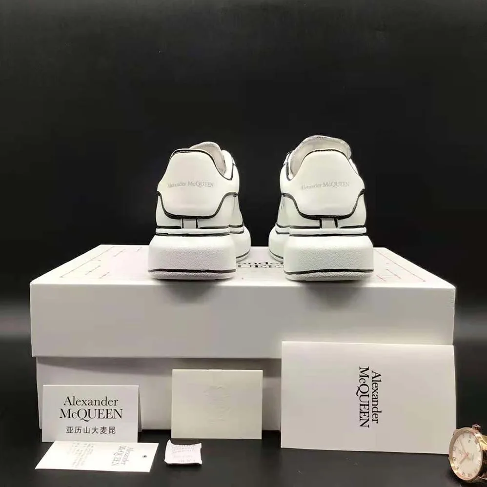 Alexander Mcqueen Oversized Sneaker White Smooth Calfskin Leather for Unisex