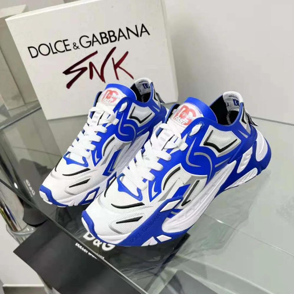 Dolce Gabbana D&G Mesh Fast Sneakers for Men in Blue Dolce Gabbana D&G Mesh Fast Sneakers for Men in Blue
