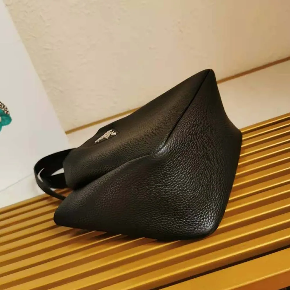 Prada Calf Leather Handbag for Women in Black