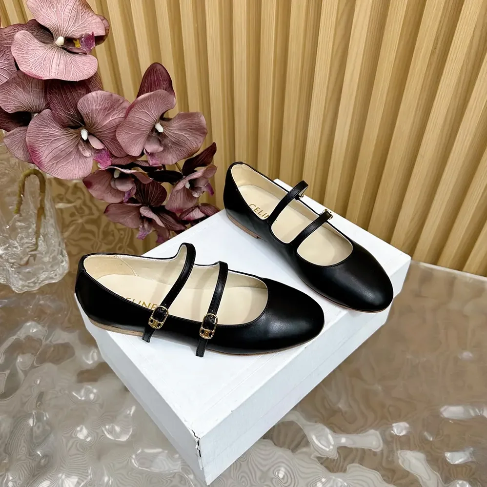 Celine Les Ballerines Celine Double Strap in Lambskin for Women