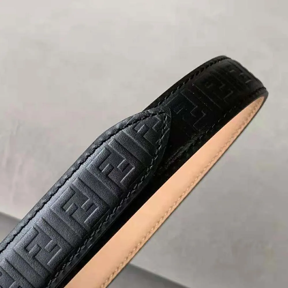 Fendi FF Belt Black Leather-8C0648AQ1VF04TX for Women Fendi FF Belt Black Leather-8C0648AQ1VF04TX for Women
