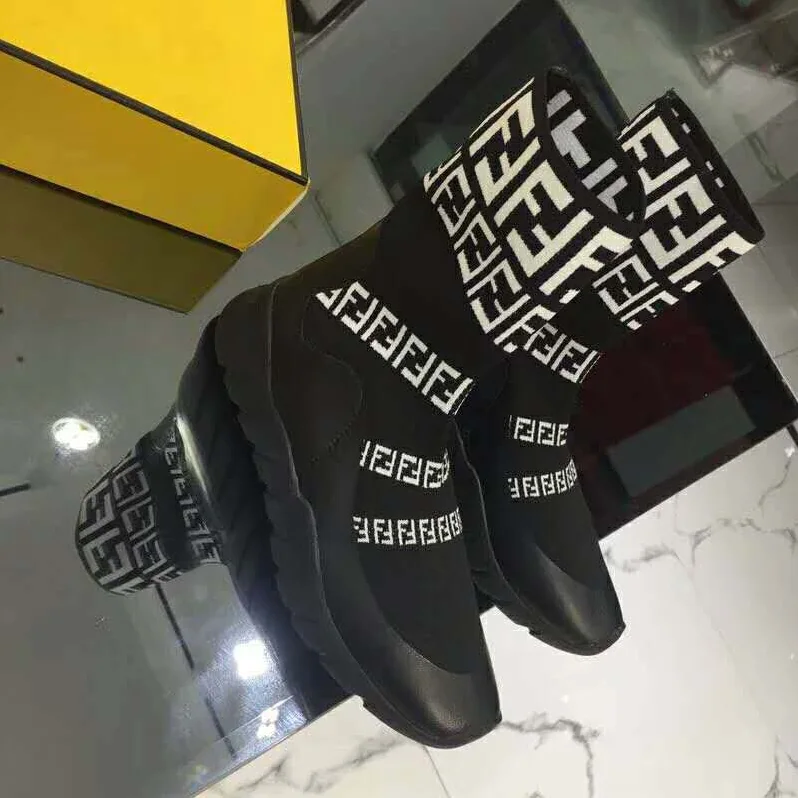 Fendi Shoes Black Tech Fabric High for Unisex in Tops Fendi Shoes Black Tech Fabric High for Unisex in Tops