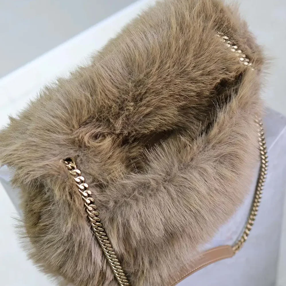 Saint Laurent YSL Niki Large Bag in Shearling for Women