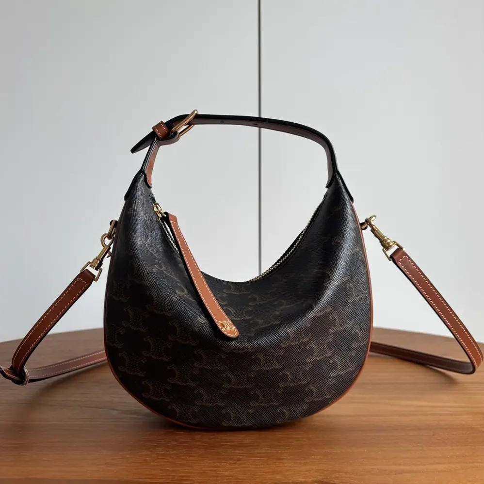 Celine Teen Celine Lulu in Triomphe Canvas and Calfskin for Women Celine Teen Celine Lulu in Triomphe Canvas and Calfskin for Women