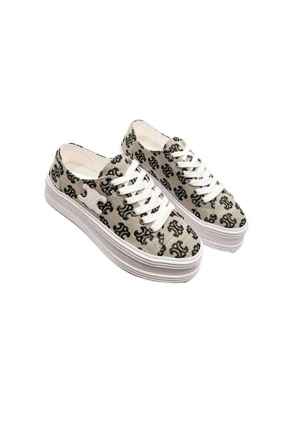 Celine Triomphe Sneakers In Canvas Black