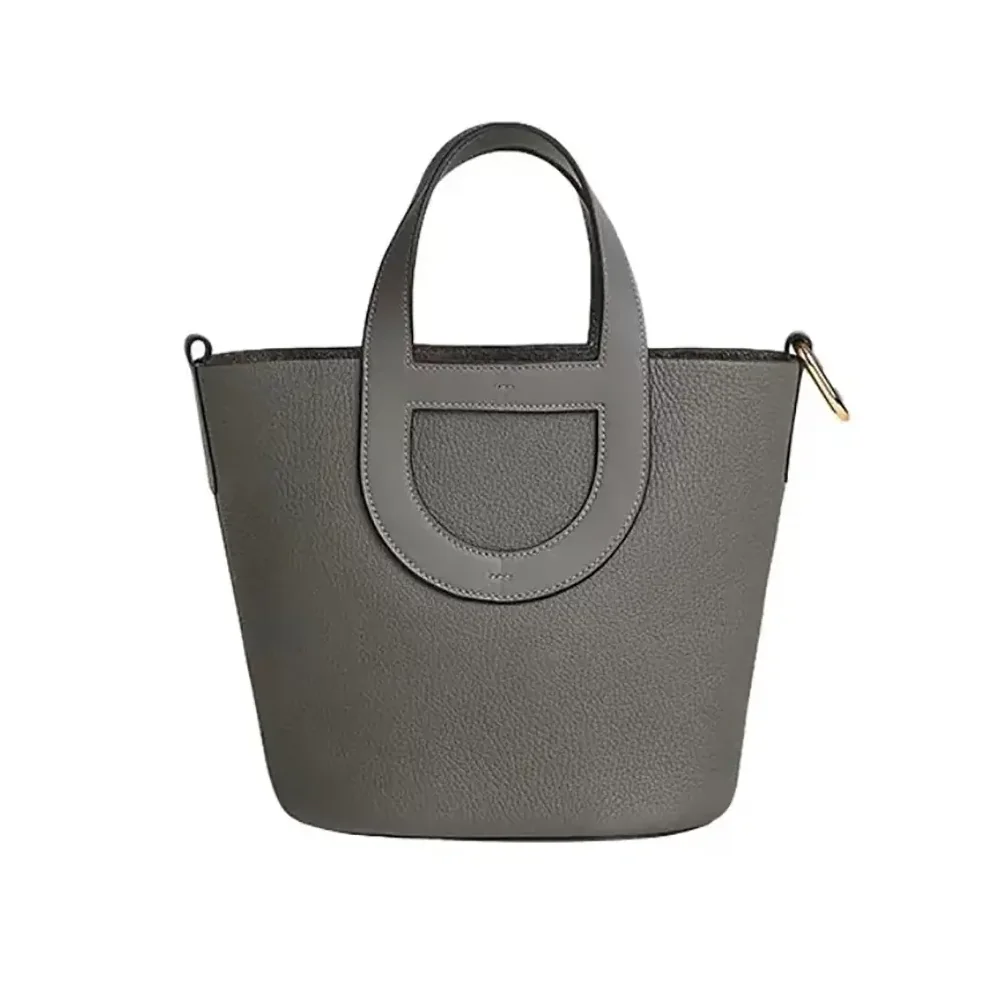 Hermes In the Loop 18 Handbag Clemence Leather for Women in Gray/Silver Hermes In the Loop 18 Handbag Clemence Leather for Women in Gray/Silver
