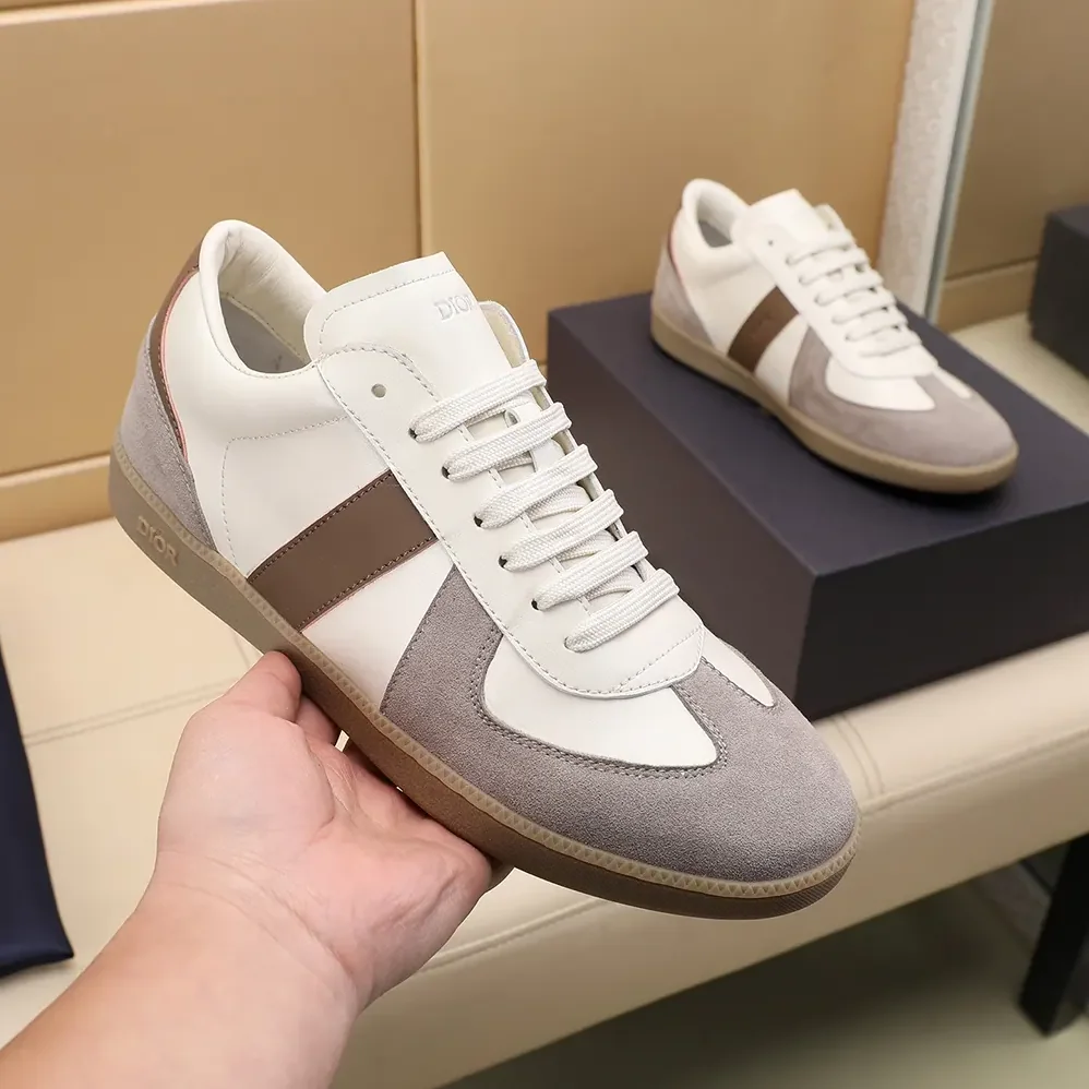 Dior B01 Matchpoint Sneaker Gray and White Smooth Calfskin with Gray Suede for Unisex Dior B01 Matchpoint Sneaker Gray and White Smooth Calfskin with Gray Suede for Unisex