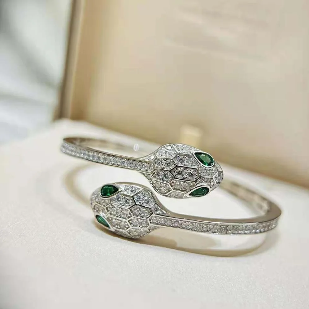 Bvlgari Serpenti 18 kt White Gold Bracelet Set for Women