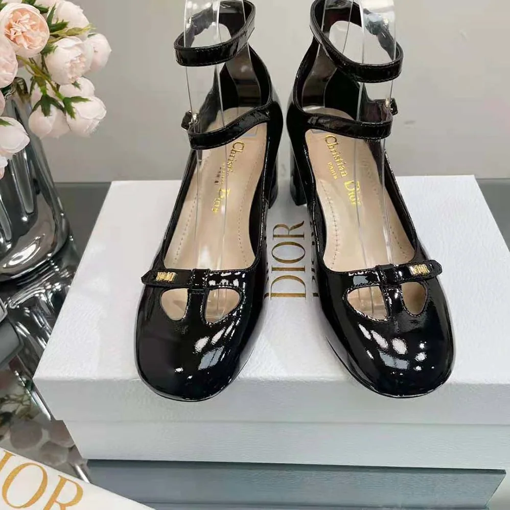 Dior Aime Dior Ballerina Pump Black Patent Calfskin for Women