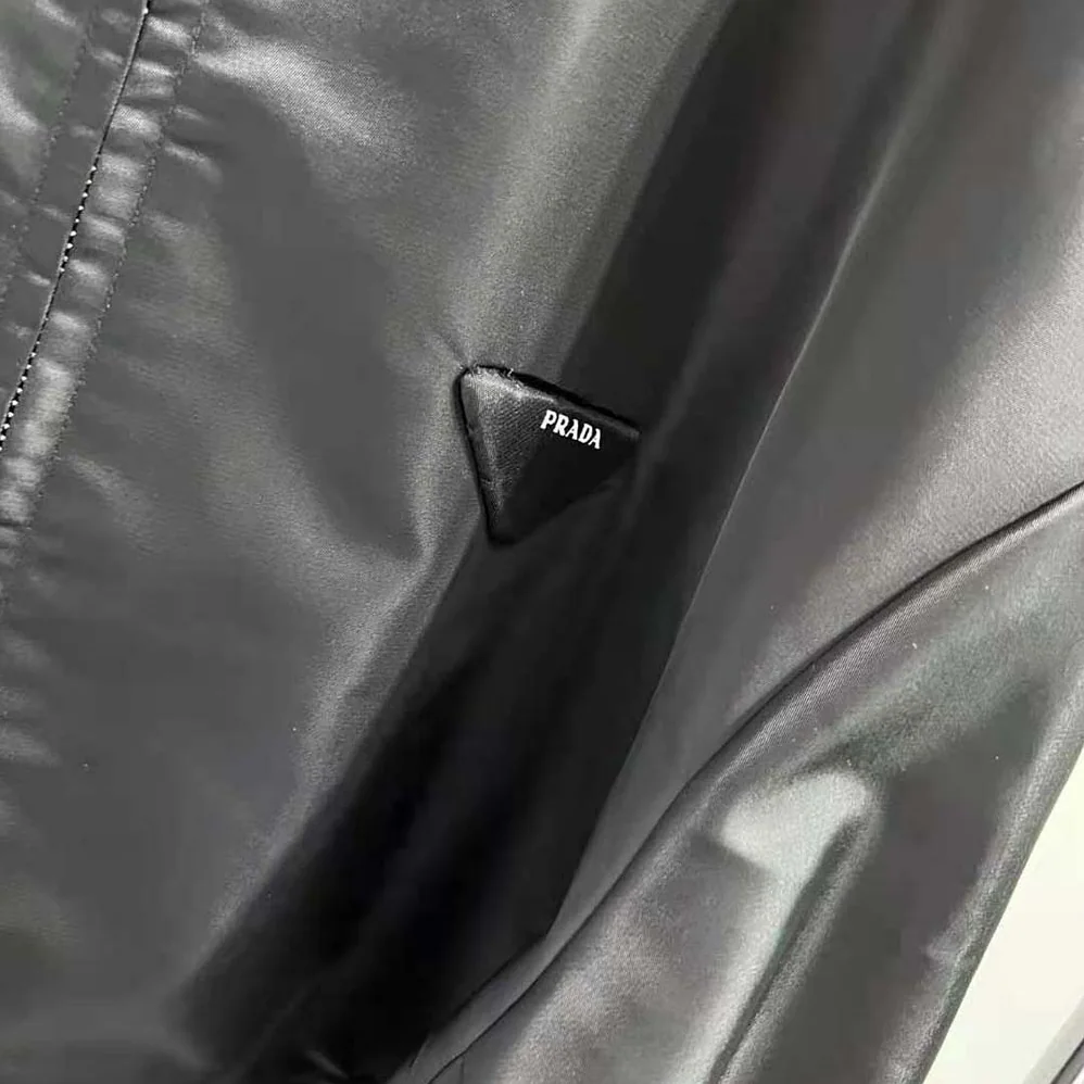 Prada Re-Nylon Blouson Jacket with Detachable Cuffs for Women